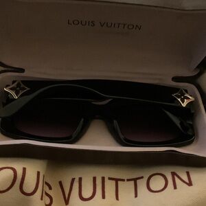 Louis Vuitton Black and Gold Sunglasses